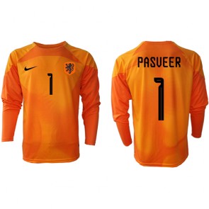 Netherlands Remko Pasveer #1 Goalkeeper Replica Away Stadium Shirt World Cup 2022 Long Sleeve
